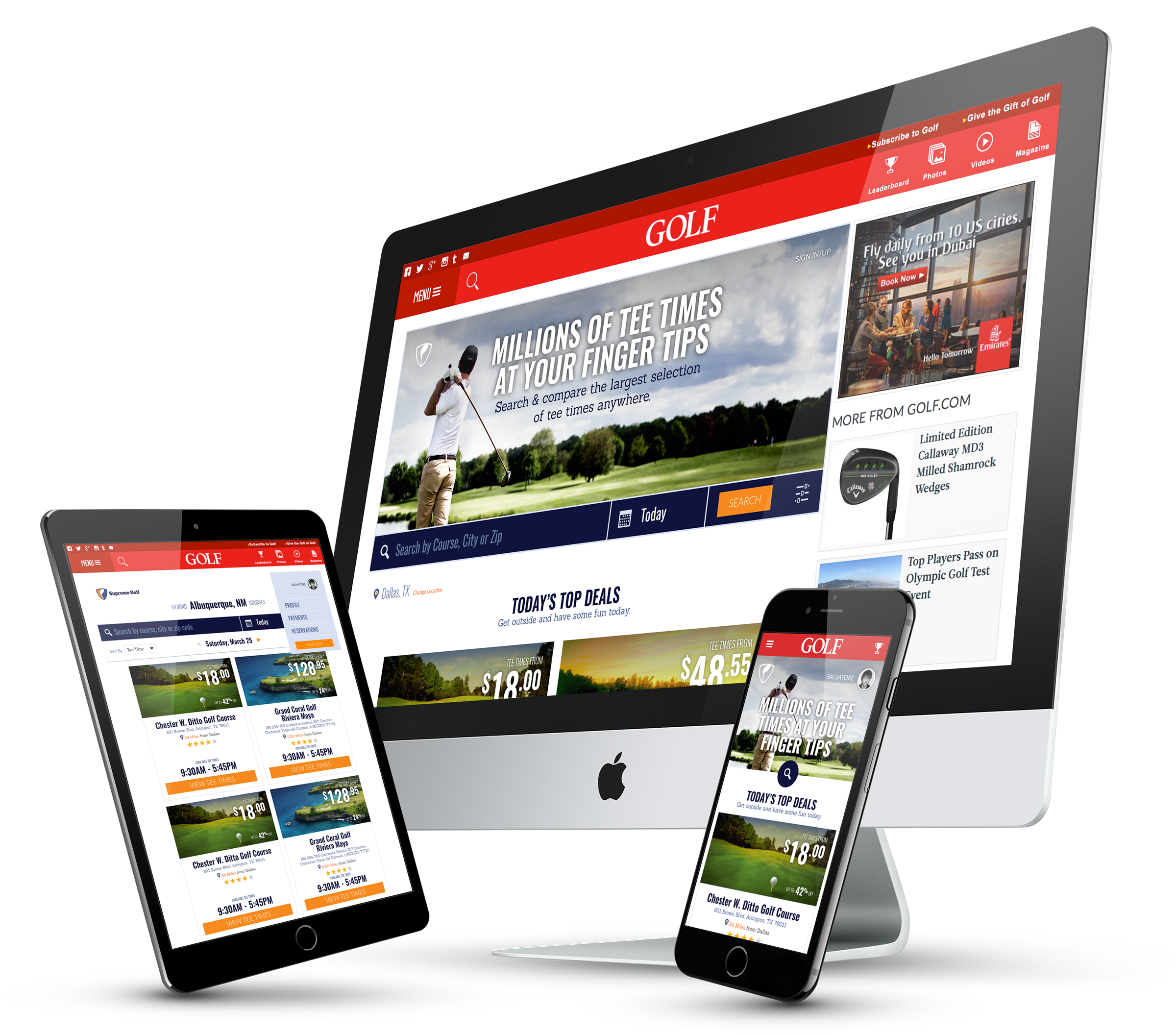 Supreme Golf microsite 2016.