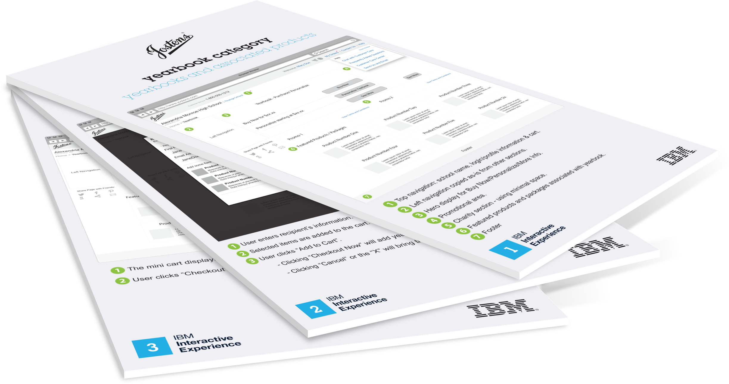 Jostens website 2014 wireframes.