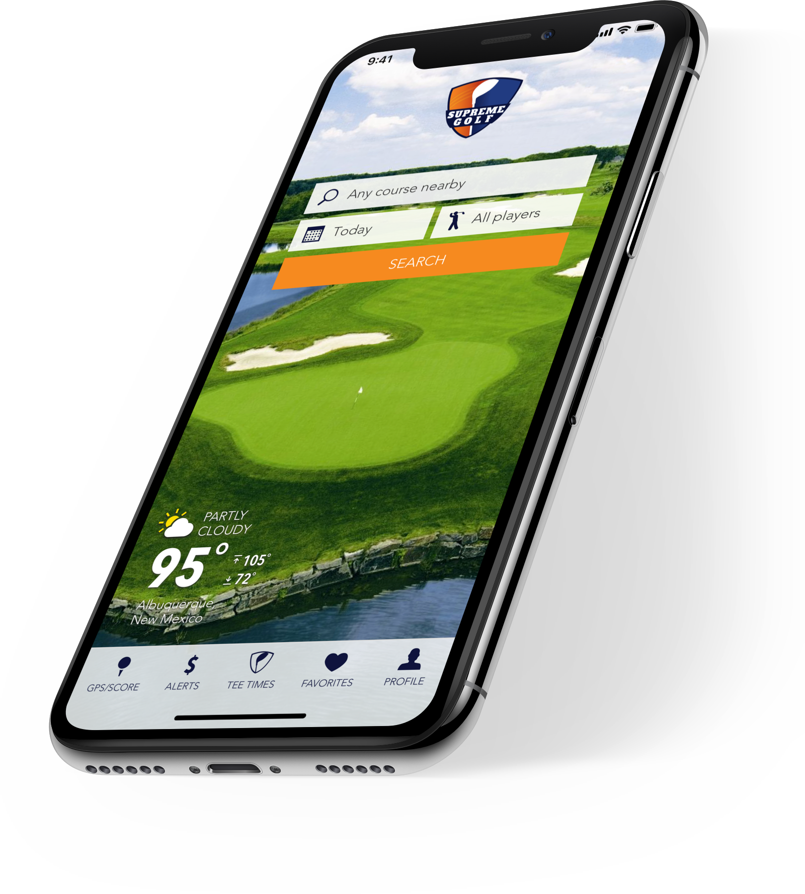 Supreme Golf native app 2017 redesign.
