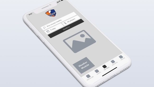 Supreme Golf native app redesign 2017 wireframe.