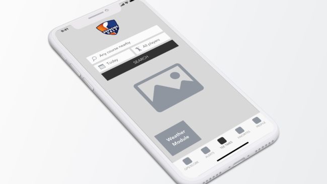 Supreme Golf native app redesign 2017 wireframe.