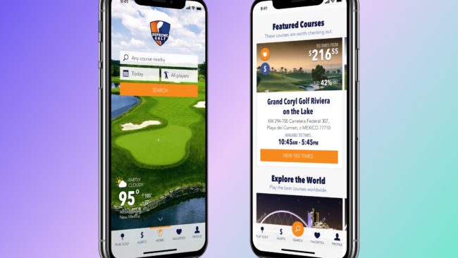 Supreme Golf native app redesign 2017.