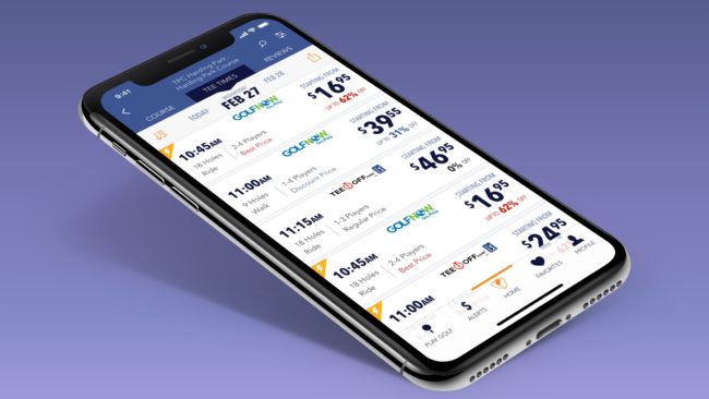 Supreme Golf native app redesign 2017.