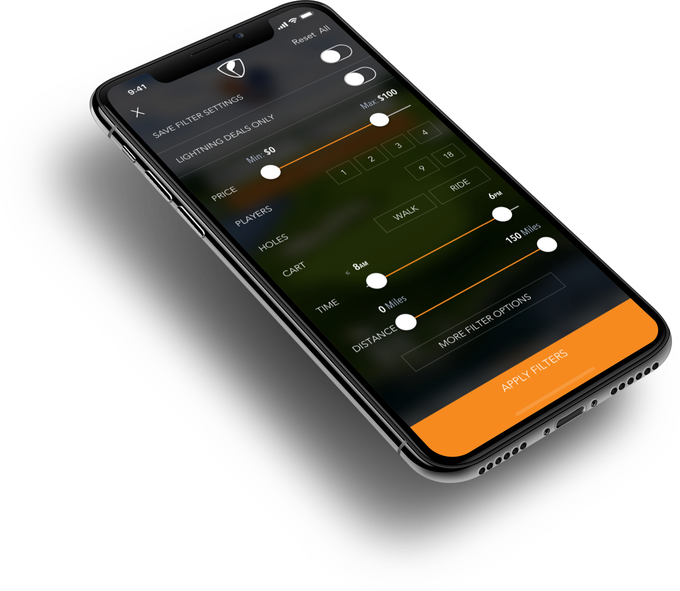 Supreme Golf native app 2017 redesign.