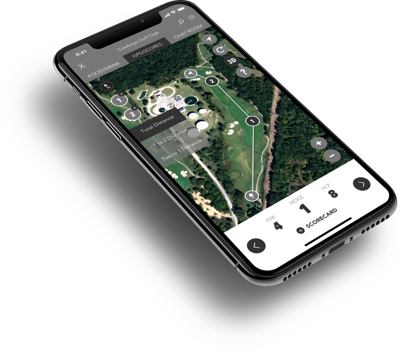 Supreme Golf native app redesign 2017 wireframe.