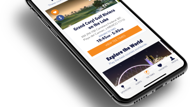 Supreme Golf native app 2017 redesign.