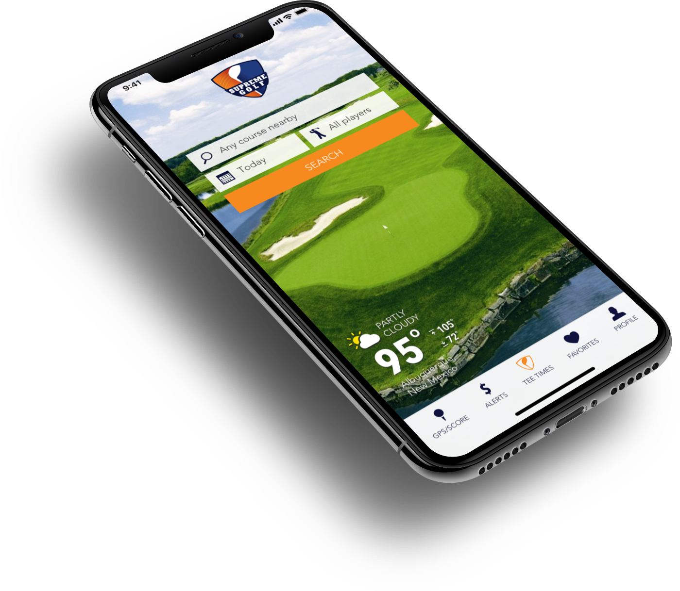 Supreme Golf native app 2017 redesign.