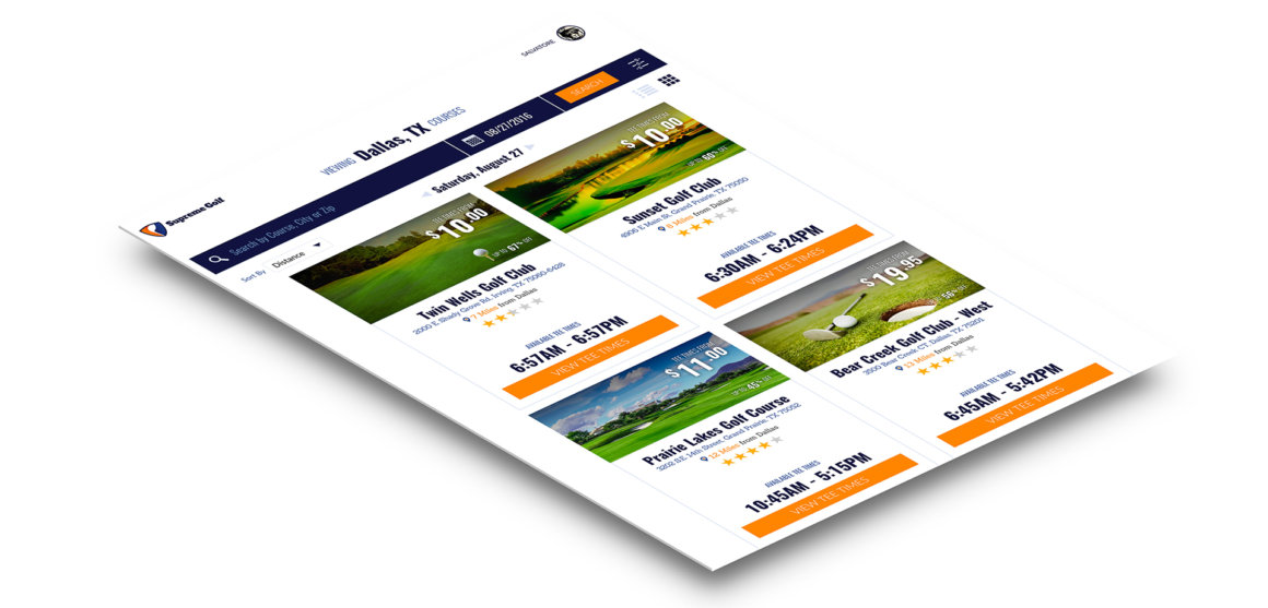 Supreme Golf Microsite