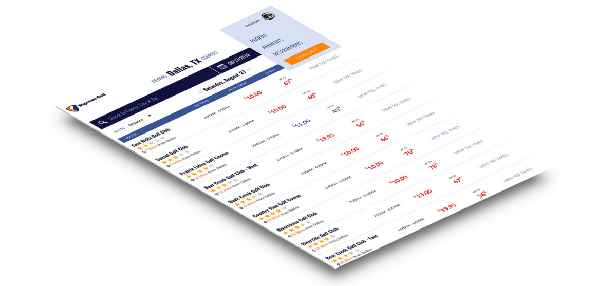 Supreme Golf Microsite