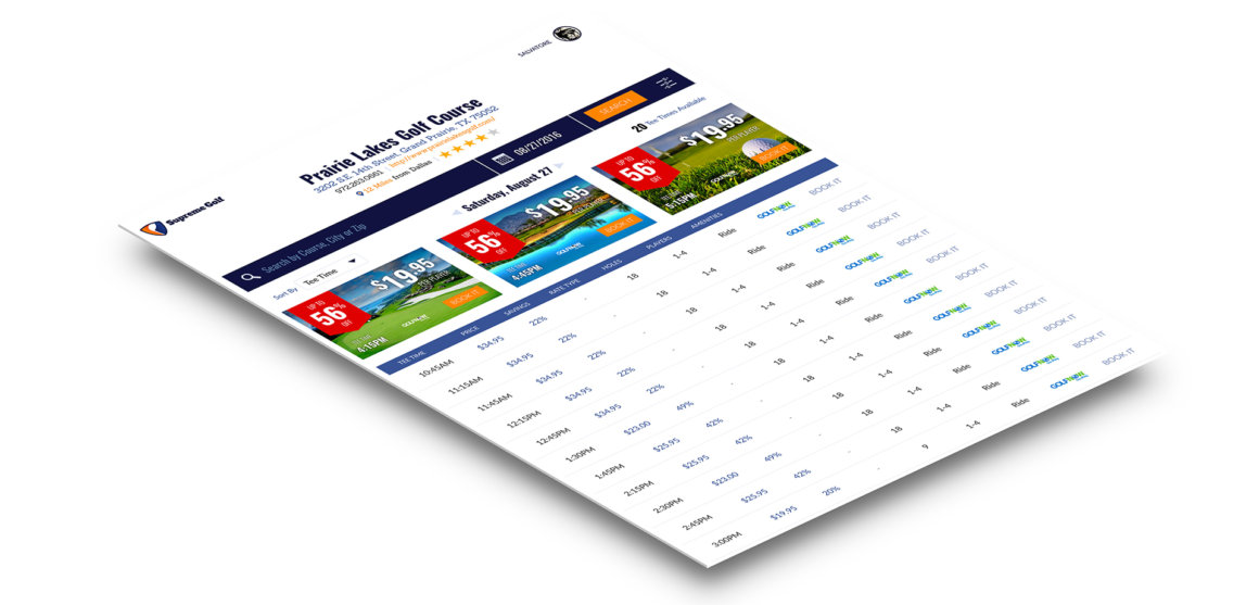 Supreme Golf Microsite