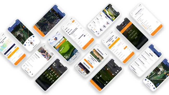 Supreme Golf native app mockups.