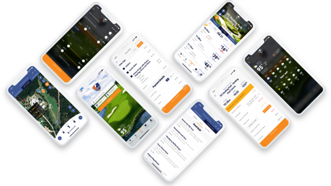 Supreme Golf native app mockups.